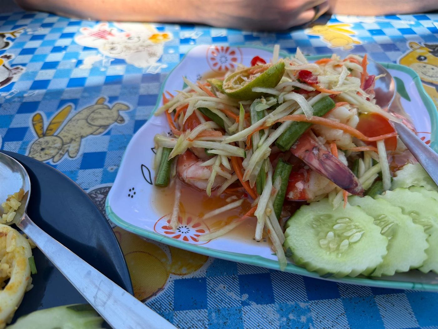 Som Tam mit Garnelen im Nong Taew